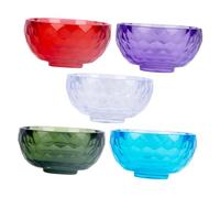 Hemobllo Set 5 Ciotole in Acrilico Cristallo per Maschera Viso e Argilla, Pratiche e Facili da Lavare, per Viaggi e Cura della Pelle, Diametro 6 Cm Colore Casuale