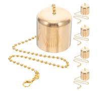 Hemobllo Set 5 Pezzi Spegnicandele in Ottone Vintage Copertura Metallo per Stoppino Candele e Lampade a Olio Accessori per Braciere e Attrezzo Antincendio per Uso Domestico e Decorativo