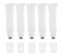 Hemobllo Set 5 Tubetti Roll-On per Crema Contorno Occhi 20 Ml Flaconi da Viaggio Riutilizzabili a Tenuta Stagna Rullo Massaggiante Mini Contenitori Portatili per Sieri Profumi e Oli