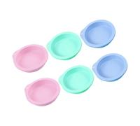 Hemobllo Set 6 Stampi in Silicone per Muffin da 4 Pollici Mini Stampo Rotondo Antiaderente per Dolci Cioccolato e Budino Riutilizzabile per Dessert e Cottura in Forno per Piccoli Spazi