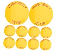 Hemobllo Set da 10 Adesivi per Segnale di Arresto di Emergenza 63X31Mm per Attrezzatura Industriale Etichette Autoadesive Resistenti Scritta Rossa per Officine Cantieri e Ambienti di