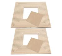 Hemobllo Set Da 2 Stampo di Formatura per Ceramica Quadrata in Legno per | Taglio a Guida Concentrica, Montaggio Rapido, Bordi Levigati, Adatta a Spessori Diversi, Colore Kaki