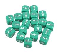 Hemobllo Set Da 20 Dadi Frazionari Multi-faccia Angoli Arrotondati Verdi, Sussidi Didattici Per Bambini Per L'apprendimento Matematico in Classe e a Casa