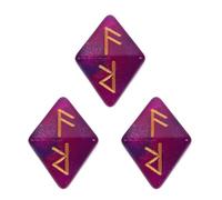 Hemobllo Set da 3 Dadi Poliedrici Runici a 8 Facce in Acrilico Dadi Multifaccia Leggeri e Resistenti Rune Lisce Accessori per Giochi di Ruolo da Tavolo per Feste e Uso Domestico