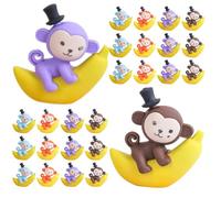 Hemobllo Set da 48 gomme da cancellare creative a forma di scimmia su banana, cancelleria portatile per studenti, premi scolastici con design cartoon frutta divertente