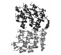 Hemobllo Set Da 60 Pezzi Di Action Figure Di Soldatini in Plastica Nera, Miniature Di Cavalieri Medievali e Romani Per Ragazzi, Giocattoli Educativi Storici e Collezionisti