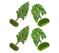 Hemobllo Set di 4 Mini Alberi Modello in Plastica per Diorama Paesaggio in Miniatura e Modellismo Ferroviario Accessori per Tavoli di Sabbia e Scenari in Spazi Compatti