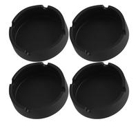 Hemobllo Set di 4 Pezzi Ashtray in Silicone Nero Resistente e Facile da Pulire, Posacenere Rotondo dal Design Multifunzionale per Bar e Decorazioni da Tavolo