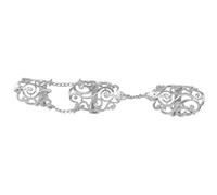 Hemobllo Set di Anelli in Lega Argento Stile Punk Vintage, Anello le Nocche Versatile e Decorativo con Pietre Brillanti, Gioielli Femminili per Uso Quotidiano