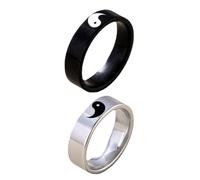 Hemobllo Set Di Anelli Yin-yang Per Coppie Tai Chi in Metallo, Anelli Di Promessa Coordinati Per Lui e Per Lei, Gioielli Decorativi Da Indossare Quotidianamente Per Innamorati