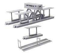 Hemobllo Set Di Modelli Di Treni Costruzione Di Treni Modello Di Pensilina Per Autobus Accessori Fai Da Te Tavolo Di Sabbia Scenario Ferroviario