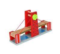 Hemobllo Set Ponte Levatoio in Legno per Binari Ferroviari Giocattolo Creativo Compatibile Trenini in Legno Accessorio Educativo per Dai 3 Anni Stimola Capacità Logiche e Gioco Fai da