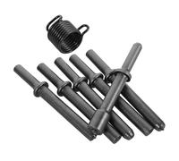 Hemobllo Set Punte per Martello Pneumatico con Scalpello e Molle di Ritegno Accessori per Rivettatrice Pneumatica Kit 7 Pezzi per Riparazione Auto e Lavorazione Metalli