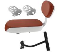 Hemobllo Set Seggiolino Posteriore per Bici con Schienale, Braccioli e Poggiapiedi, Cuscino Imbottito Antiscivolo per Mountain Bike ed E-Bike, Installazione Rapida per Pendolarismo