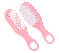 Hemobllo Set Spazzola Per Ragazzo Ragazza e Pettine Da Massaggio Per Ragazzo Ragazza Rosa Pettine Per Chioma Antistatico Denti Rotondi Kit Cura Chioma Per Stimolare Circolazione e Sviluppo