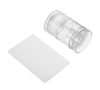 Hemobllo Set Stampatore Unghie Rotante in Silicone Trasparente Raschietto per Nail Art Francese Strumento per Manicure Casa e Centro Precisione e Visibilità