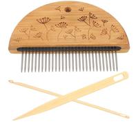 Hemobllo Set Strumenti per Tessitura in Legno e Acciaio, Ago Grande e Uncinetto Afghano, per Lavorare a Maglia e Tessere, Fai da Te, per Oggetti Fatti a Mano e Arazzi