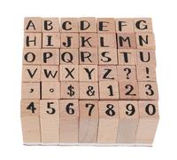 Hemobllo Set Timbri in Legno Numeri e Lettere Alfabeto 42 Pezzi Kit Timbri Numerici e Alfabetici per Scrapbooking e Diario Creativo Strumenti per Hobbisti, per Decorazioni Fai da Te