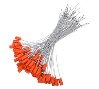 Hemobllo Sigilli per Cavi in Acciaio Arancione 1,8x305mm Set da 100 Pezzi Etichetta Numerata Antimanomissione per Spedizioni, Container e Trasporto Sicuro Camion
