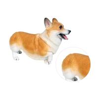 Hemobllo Simulazione Welsh Corgi in Plastica Miniatura Realistica Animale Decorativa per Giocattolo Educativo Cognitivo per Ragazzi e Ragazze Idea Regalo Divertente per Casa e Ufficio