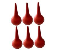 Hemobllo Siringa Bulb per Lavaggi Nasali e Aspirazione Cerume Gomma Rossa, Multifunzione per Pulizia Orecchie e Naso, 6 Pezzi per Genitori e Ragazzo Ragazza