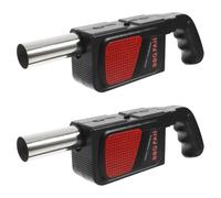 Hemobllo Soffiatore Elettrico Portatile per Barbecue a Batteria Ventilatore per Carbone e Braciere Set 2 Pezzi per Picnic Campeggio e Accensione Fuoco All’Aperto
