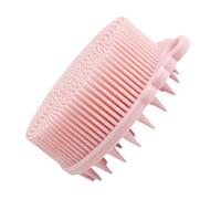 Hemobllo Spazzola Bagno Silicone Morbida per Ragazzo Ragazza Massaggiatore Corpo Esfoliante Delicato Spazzola Doppia Faccia per Lavaggio Testa e Corpo Facile da Pulire e Resistente Rosa
