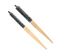 Hemobllo Spazzola per Chioma Ricci in Legno 2 Pezzi Set Piccolo e Grande per Asciugatura e Styling Chioma Donna Uomo Impugnatura Ergonomica per Uso Domestico e Professionale