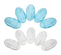 Hemobllo Spazzolini da Dito per Ragazzo Ragazza Set 20 Pezzi in Silicone Morbido con Manicotto per Dita Spazzolino da Denti per Piccoli per Igiene Orale Delicata e Pulizia Gengive