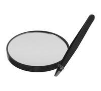 Hemobllo Specchio Ingranditore Cosmetico Portatile 30X con Ventosa e Pinzette Piccolo Specchio Rotondo per Trucco da Viaggio e Bagno Design Compatto Nero per Bellezza del Viso