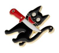 Hemobllo Spilla Accessorio Versatile e Creativo per Carnevale in Lega di Zinco a Forma di Gatto Nero per Zaini e Cappelli e Amanti dei Gatti