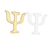 Hemobllo Spilla Alfabeto e Lettera in Lega Vintage, Accessorio Gioielli Da Donna Versatile Per Abbigliamento, Cappelli e Borse, Design Ispirato Alla Psicologia, Set Da 2 Pezzi Oro e Argento