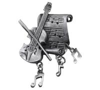 Hemobllo Spilla Chitarra Vintage da Donna Spilla Strumento Musicale in Metallo Fermaglio per Giacca Resistente e Decorativo Idea Regalo per Chi Suona Chitarra e Amanti della Musica