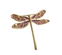 Hemobllo Spilla Decorativa in Lega Smalto Porpora a Forma di Libellula, Elegante e Semplice, Comoda da Indossare, per Sciarpe e Borsette da Donna
