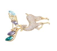 Hemobllo Spilla Forma Di Cervo Strass Per Donna Spilla Natalizia Decorativa Strass Distintivo Di Alce Natalizio Per Abbigliamento