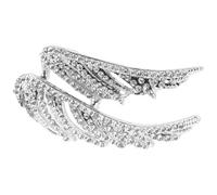 Hemobllo Spilla Piuma in Lega Argento Unisex Accessorio Elegante per Bavero Giacca e Abiti per Eventi Formali e Compleanni