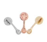 Hemobllo Spille da Bavero e Spille da Caffè in Lega con Design a Cucchiaino, Set da 3 Pezzi Placcate Oro, Argento e Rosa, Accessori Decorativi per Zaini, Abbigliamento e Regali per Amanti