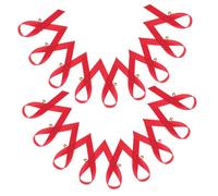 Hemobllo Spille Nastro Rosso per Sensibilizzazione, Distintivo Spilla a Nastro, 200 Pezzi Grandi per Attività di Pubblica Utilità e Consapevolezza Salute Donna