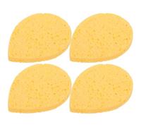 Hemobllo Spugna Esfoliante per Viso 4 Pezzi, Spugnetta Struccante Compatta in Cellulosa Morbida, Detergente Viso Portatile la Pulizia Quotidiana da Viaggio per Donne e Ragazze