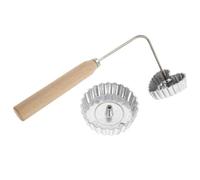 Hemobllo Stampo per Snack Fritti da Cucina in Alluminio, Set 1 Pezzo Forma Cuore, per Friggere e Preparare Snack Domestici come Frittelle e Buñuelos