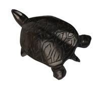 Hemobllo Statua a Forma di Testuggine in Ossidiana Nera Decorazione da Tavolo Stabile e Leggera Portafortuna Elegante per Casa e Ufficio