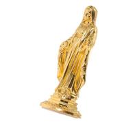 Hemobllo Statua della Madonna Dorata Statuetta Devozionale Compatta Design Elegante in Lega di Zinco Decorazione Religiosa la Casa e Centrotavola Natalizio