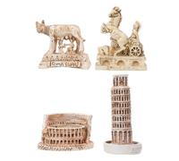 Hemobllo Statuetta Architettonica in Resina Beige per Casa | Decorazione Raffinata, Resistente allo Sbiadimento, Facile da Mantenere, per Casa e Scenografie di Casetta