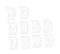 Hemobllo Stencil Riutilizzabili per Pittura Indirizzi 2 Set Stencil da 0 a 9 per Decorazioni DIY e Graffiti su Cordoli e Marciapiedi