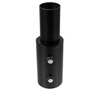 Hemobllo Street light pole end adapter in acciaio nero da 76 a 60 mm, easy installation, adaptable, weather-resistant per accessori per palo della luce stradale