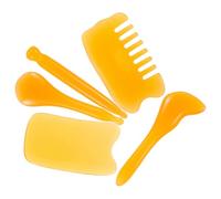 Hemobllo Strumenti per Gua Sha in Resina per Viso e Corpo Kit Multiuso con Raschietto Bastoncino e Pettine per Stimolazione Punti Acupressione Portatile per Trattamenti Meridianici e