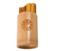 Hemobllo Strumento Cinese in bambù per Pratiche Spirituali, 13x8x8 Cm | Meditazione e Studio i Ching, Design Delicato, Pratica Portatile per Contesti Spirituali