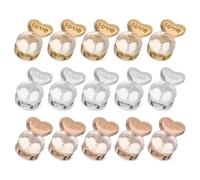 Hemobllo Supporti in Silicone per Orecchini Pesanti a Forma di Cuore, Tappi Antiscivolo per Orecchie Cadenti, Set da 15 Pezzi Multicolore per Creazione e Sicurezza di Orecchini