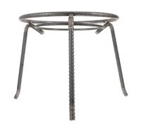 Hemobllo Supporto da Campeggio in Acciaio Rotondo Treppiede per Pentole Griglia di Cottura Stabile e Pieghevole per Fuoco all’Aperto Portapentole Resistente al Vento per Bollitore e