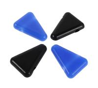 Hemobllo Supporto per Diapason in Silicone Portatile 4 Pezzi Base Triangolare Stabile Accessorio Terapeutico Sonoro per Meditazione Yoga e Rilassamento Colori Nero e Blu Leggero per